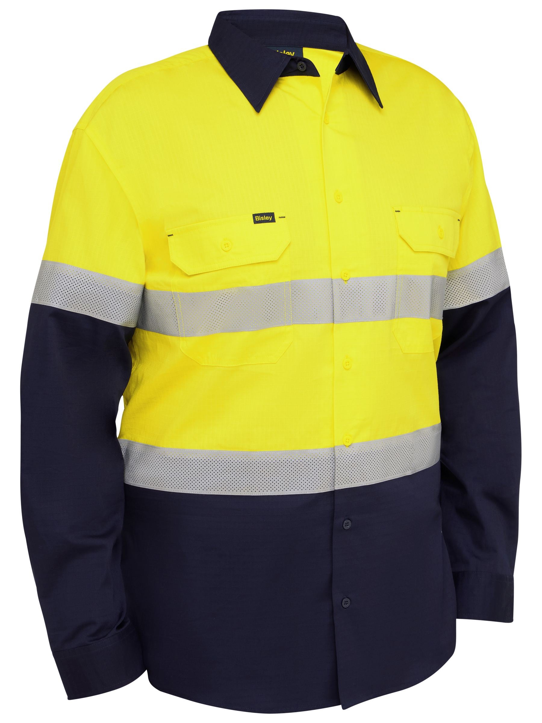 Bisley BS6495T Taped Hi Vis Ripstop Vented Shirt