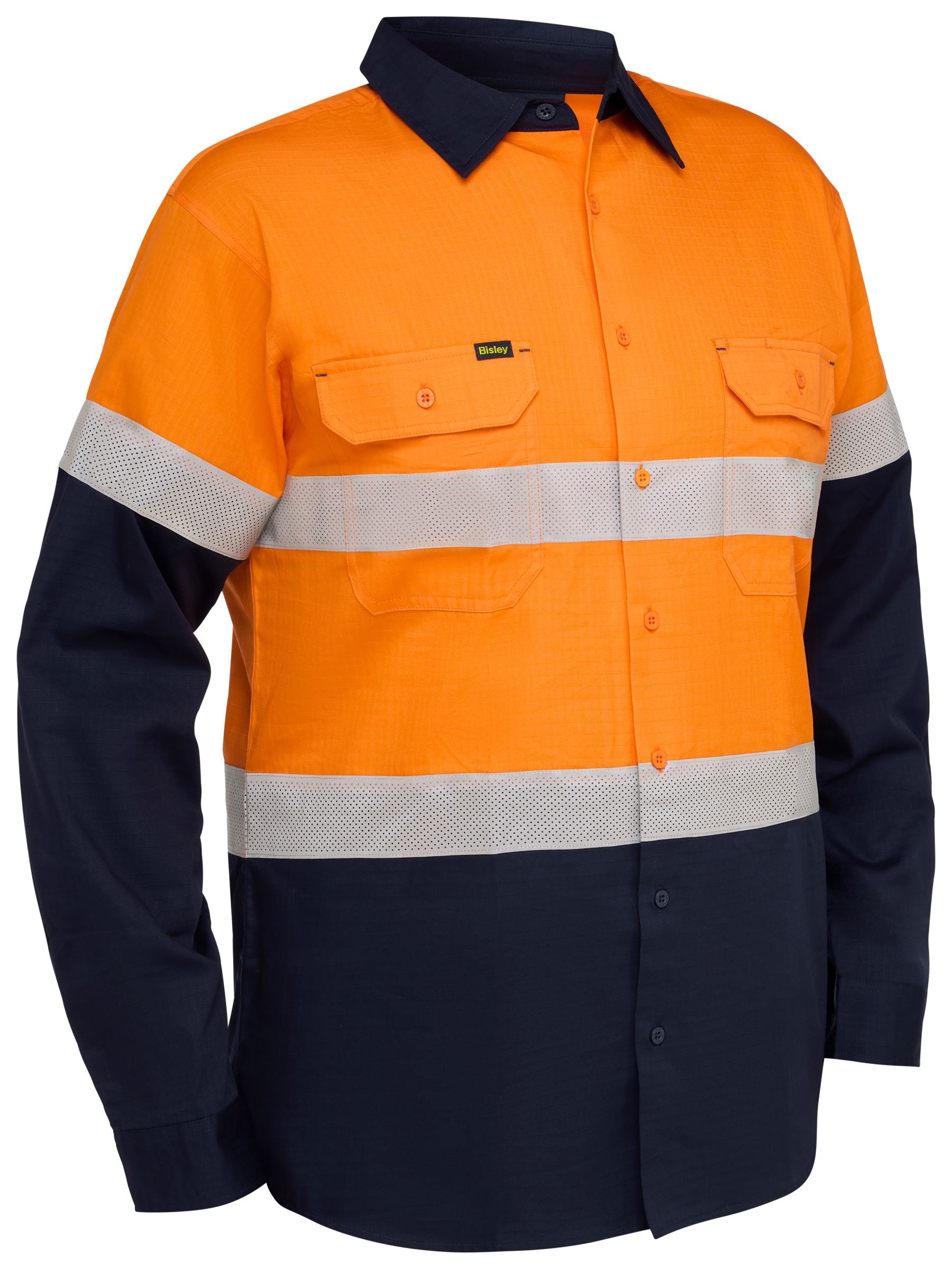Bisley BS6495T Taped Hi Vis Ripstop Vented Shirt