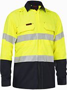 Bisley BS8338T Apex 160 Taped Hi-vis Fr Ripstop Vented Shirt