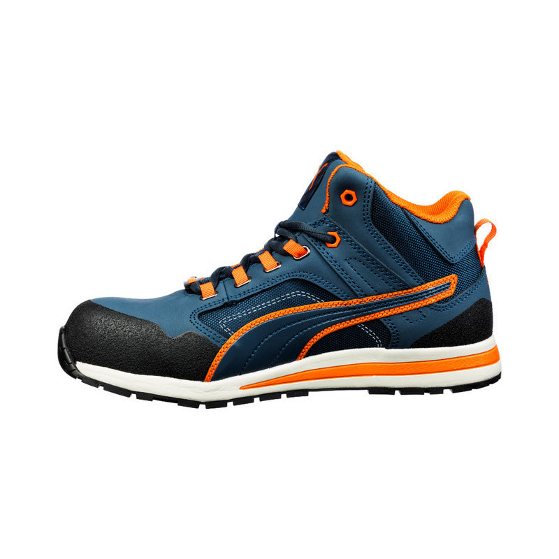 Puma 633147 Crosstwist Mid Safety Boot-Blue/Orange