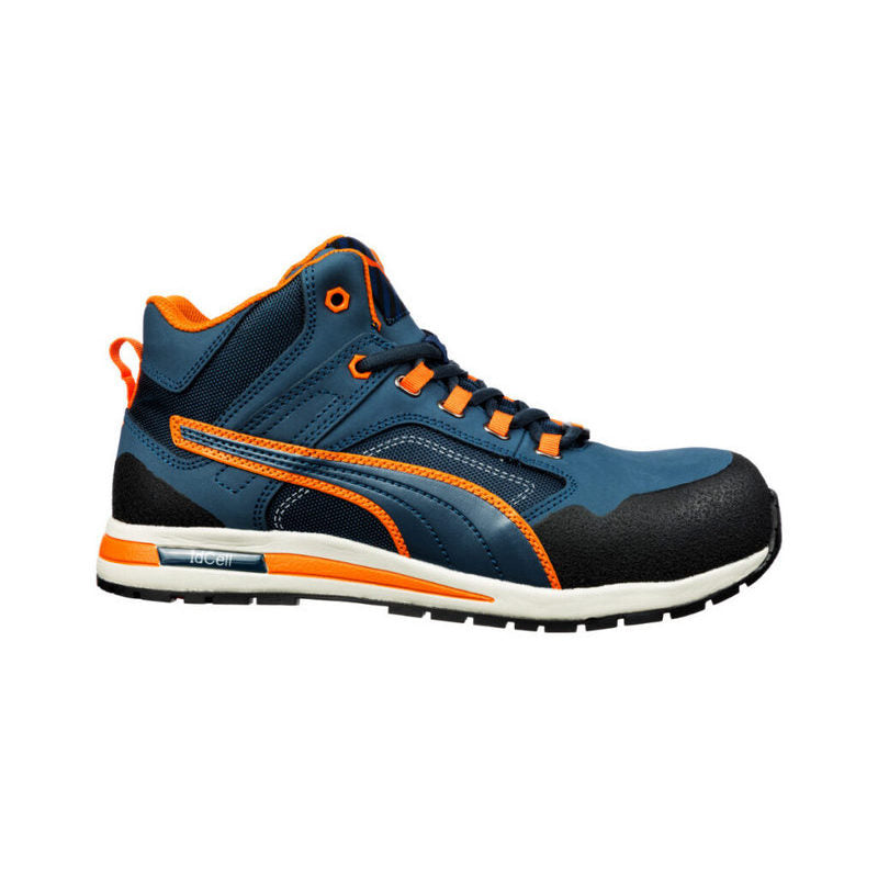 Puma 633147 Crosstwist Mid Safety Boot-Blue/Orange