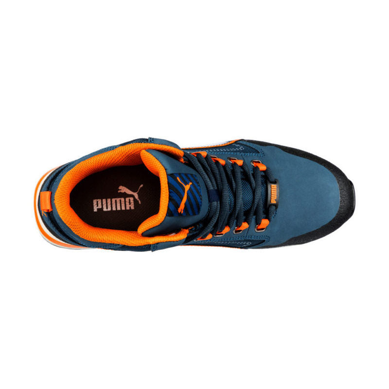 Puma 633147 Crosstwist Mid Safety Boot-Blue/Orange