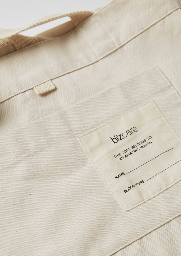 Biz care CA044U Tote Bag-Natural Canvas