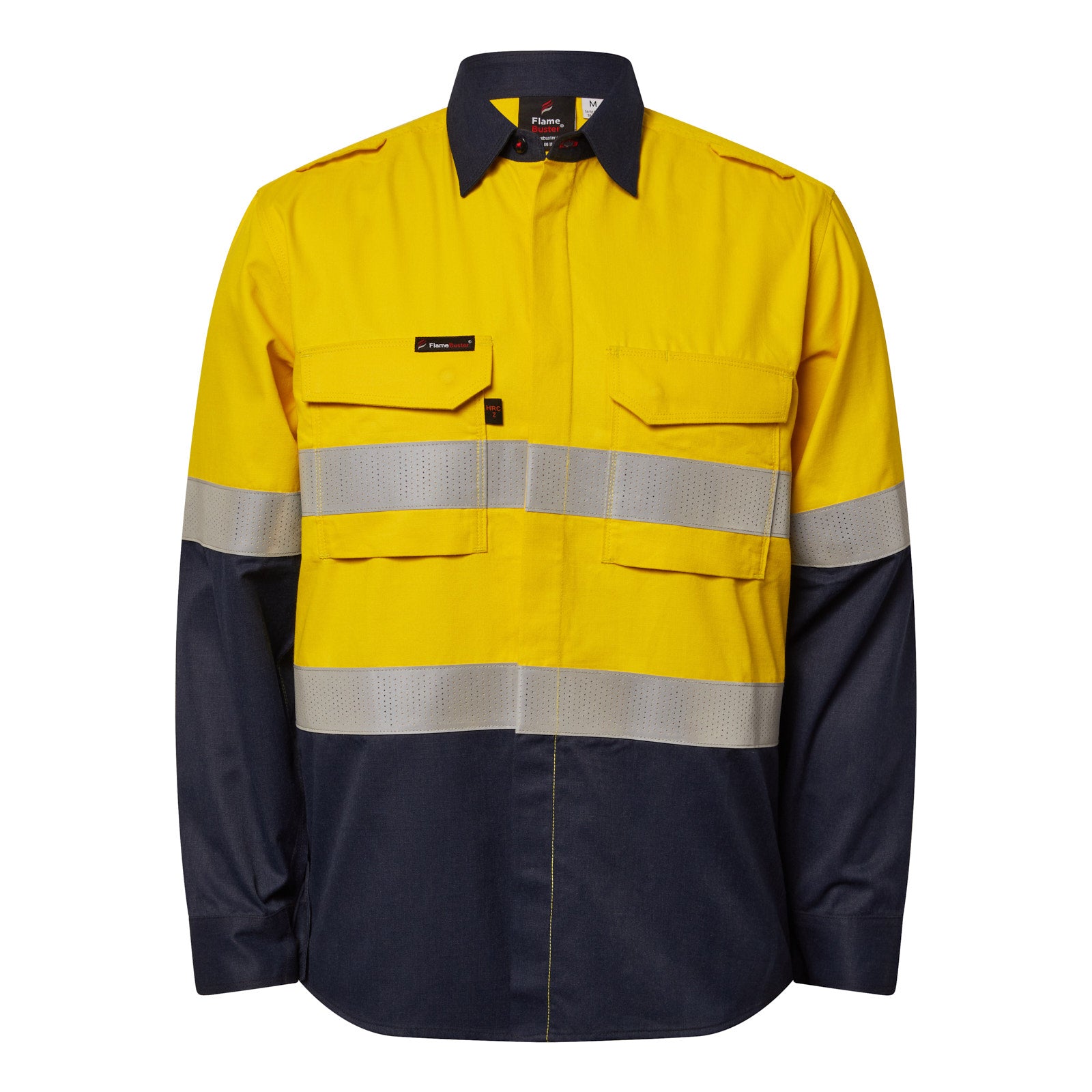 Flamebuster FSV014A Torrent HRC2 Men's Hi vis Two Tone Front Shirt With FR Reflective Tape