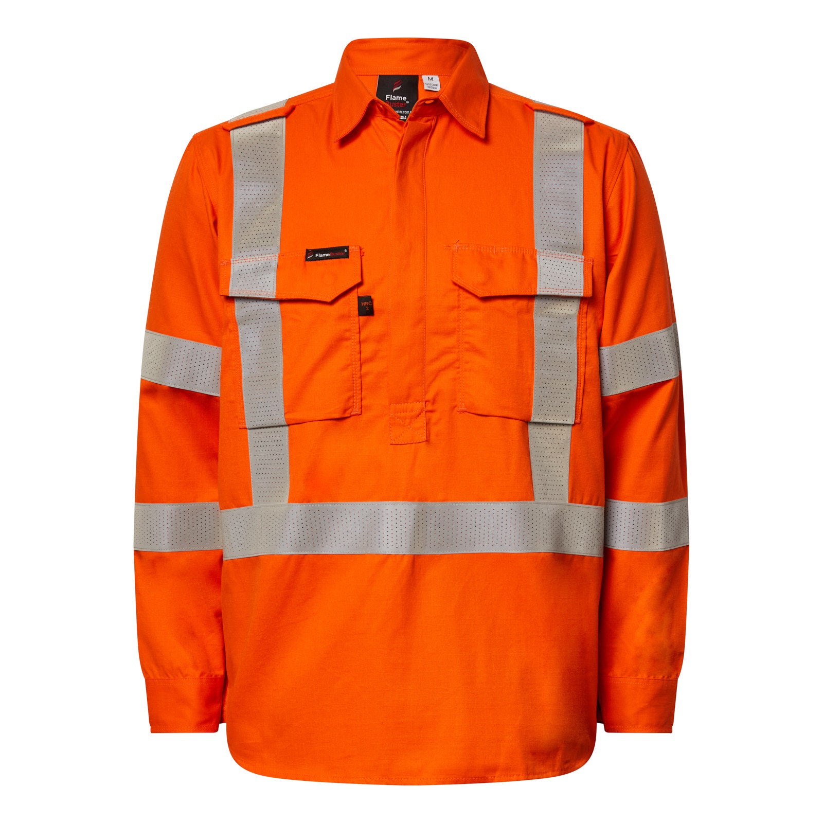 Flame Buster FSV031A Torrent HRC2 Men's Hi Vis Close Front Shirt-Orange