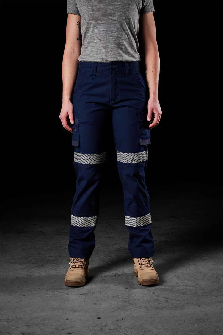 FXD WP-7WT Women's Reflective Stretch Ripstop Work Pants - Navy