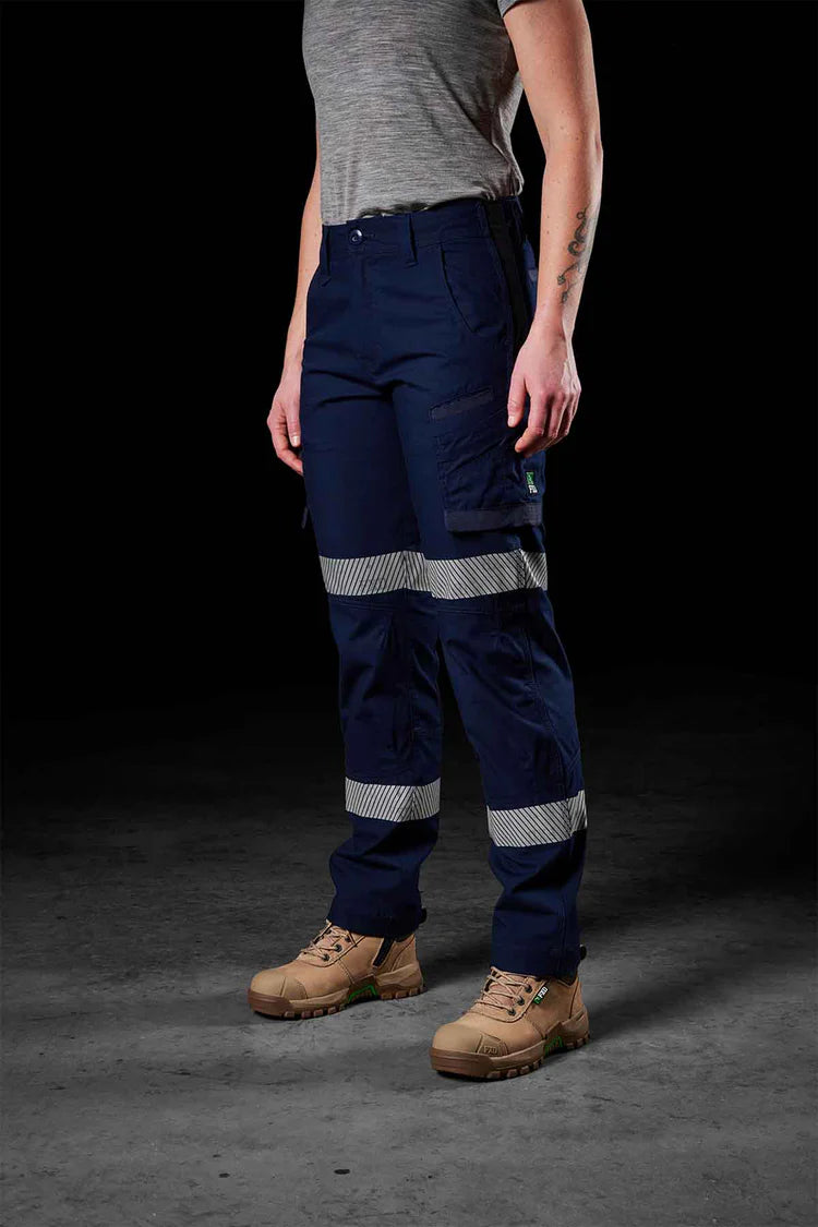 FXD WP-7WT Women's Reflective Stretch Ripstop Work Pants - Navy