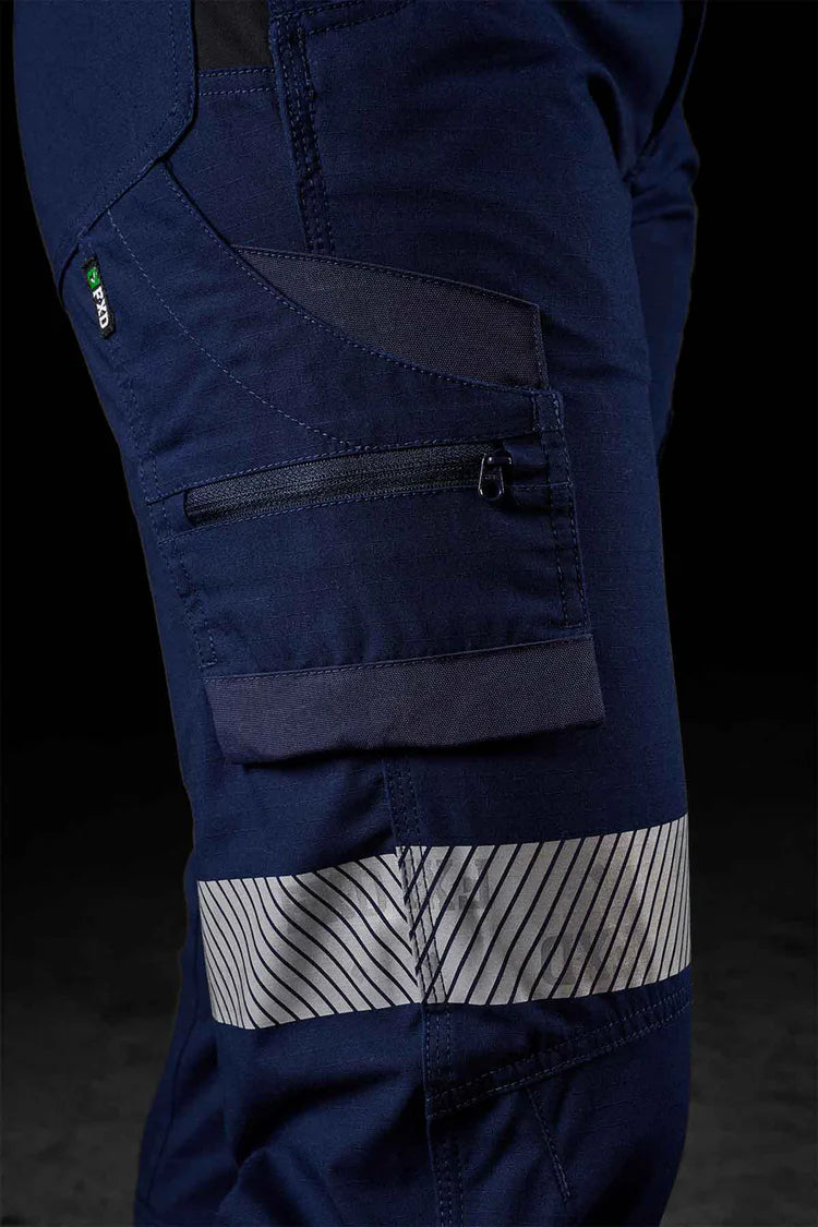 FXD WP-7WT Women's Reflective Stretch Ripstop Work Pants - Navy