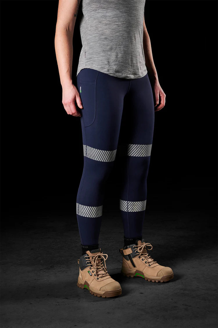 FXD WP-9WT Women's Reflective Stretch Leggings - Navy