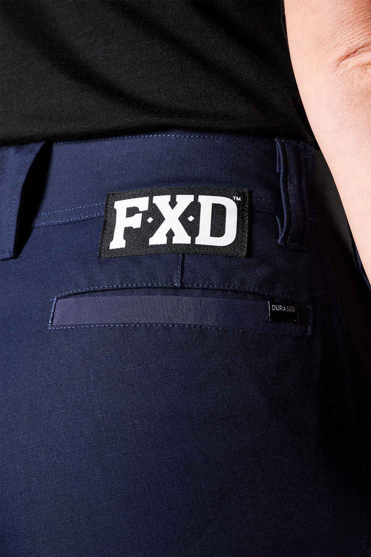 FXD WP-8WT Women's Reflective Cuffed Stretch Ripstop Work Pants-Navy