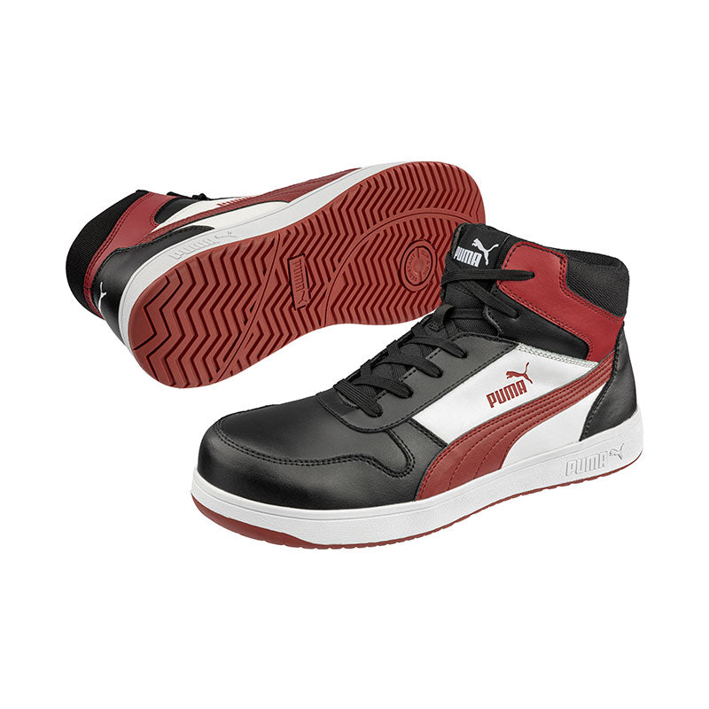Puma 630057 Frontcourt Mid Safety Boots-Red/Black