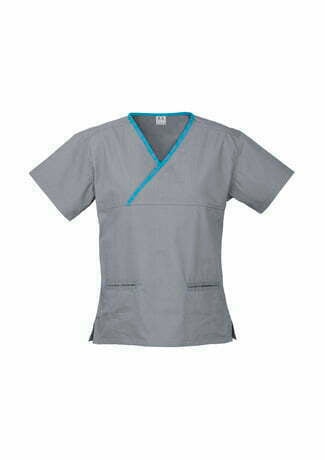 Biz Collection H10722 Ladies Contrast Crossover Scrubs Top