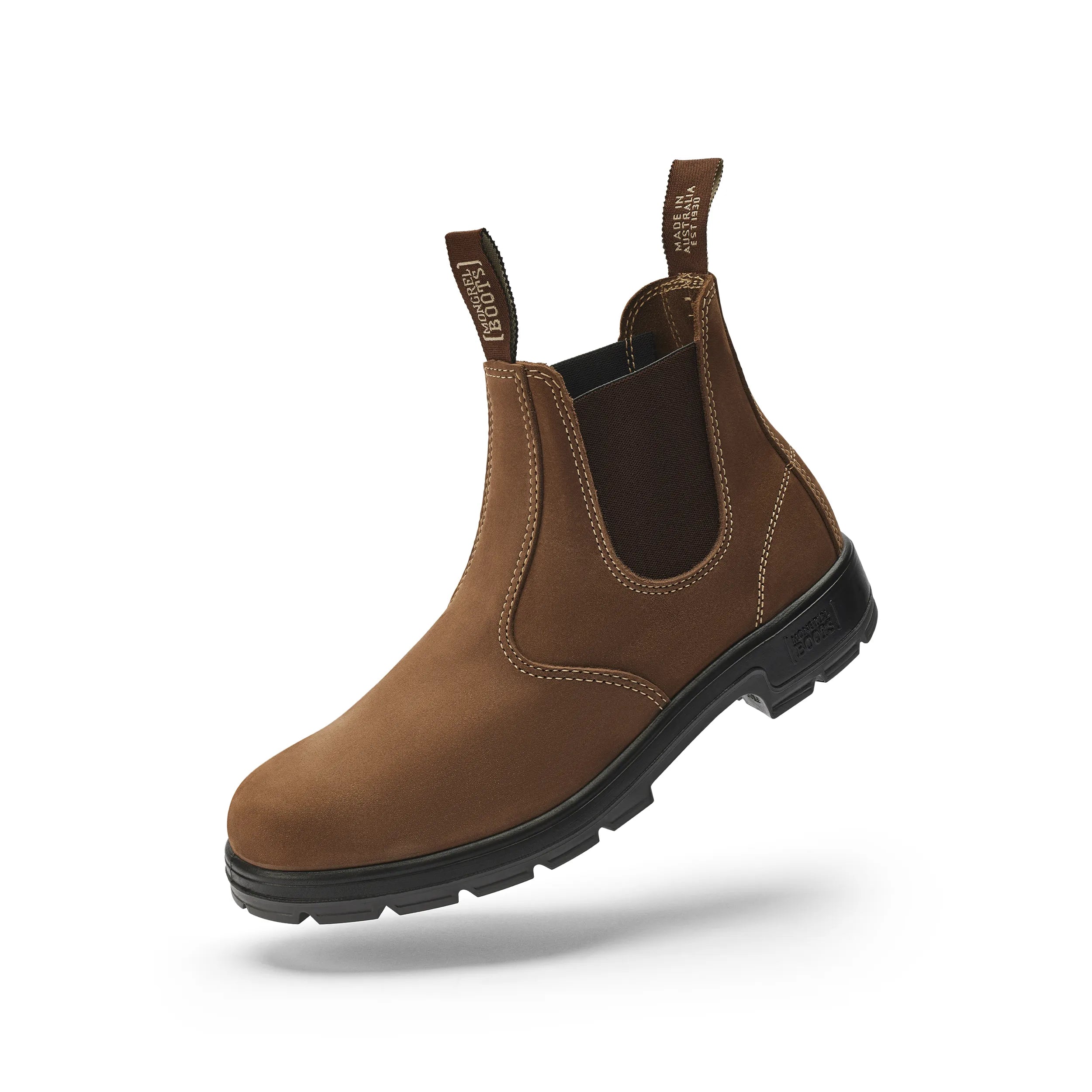 Mongrel K91070 K9 Slip On Non Safety Boots-Brown