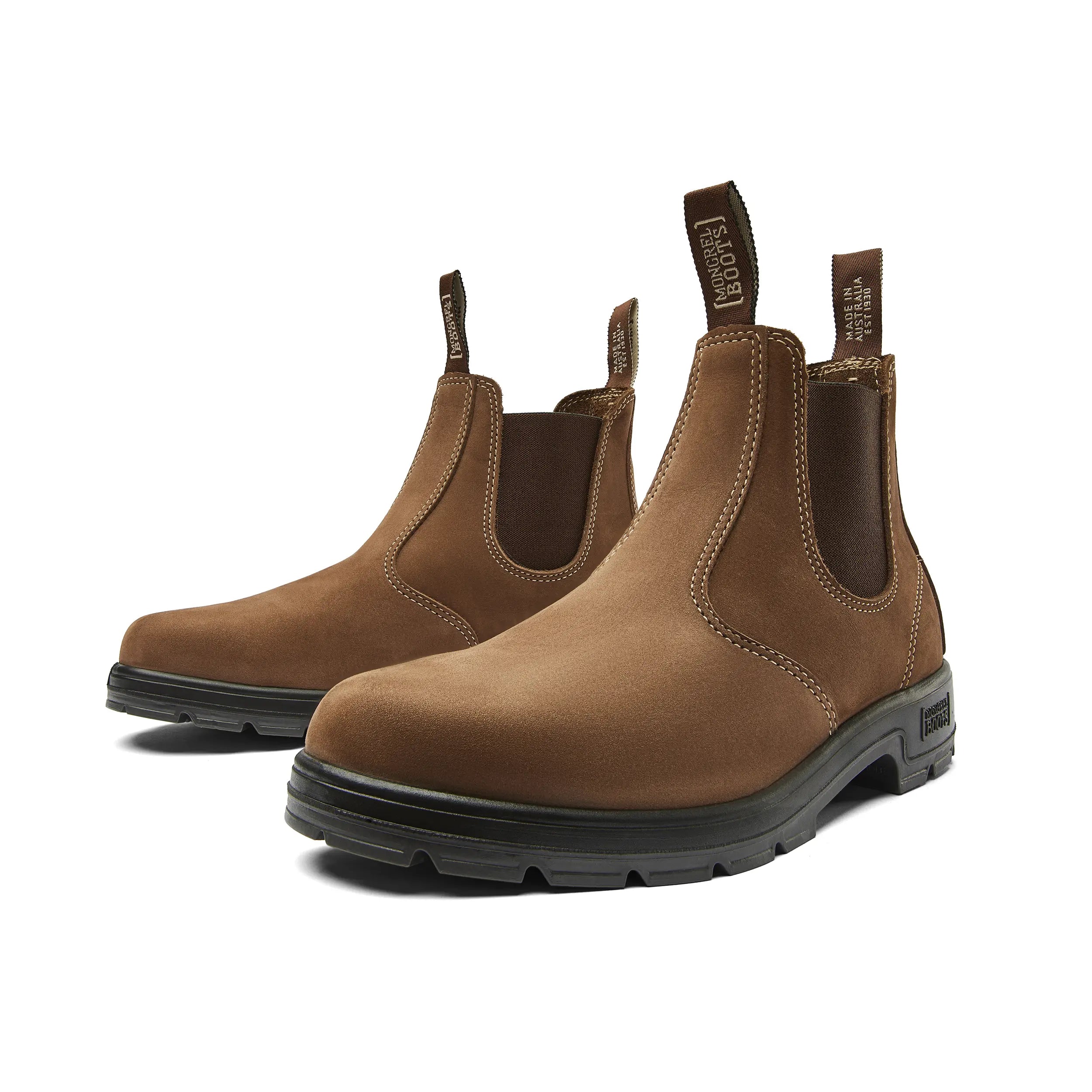 Mongrel K91070 K9 Slip On Non Safety Boots-Brown