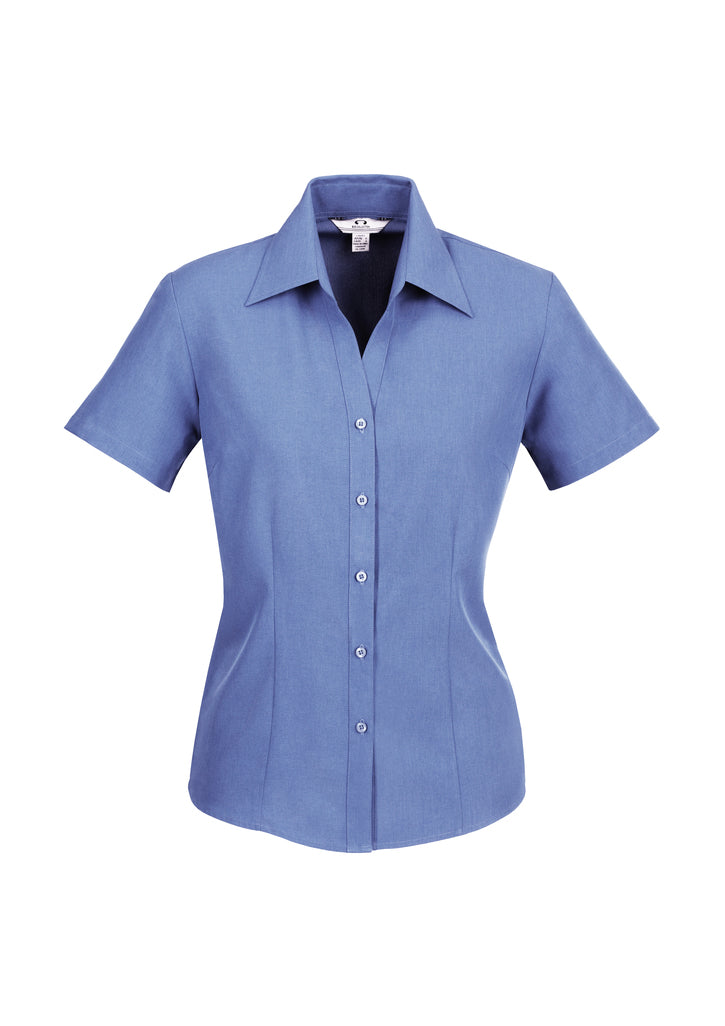 Biz care LB3601 Oasis Ladies Plain Short Sleeve Shirt