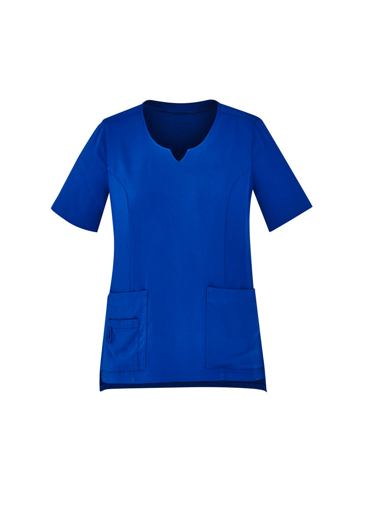 Biz care CST942LS Avery Women's Tailored Fit Round Neck Scrub Top