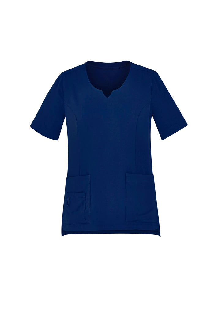 Biz care CST942LS Avery Women's Tailored Fit Round Neck Scrub Top
