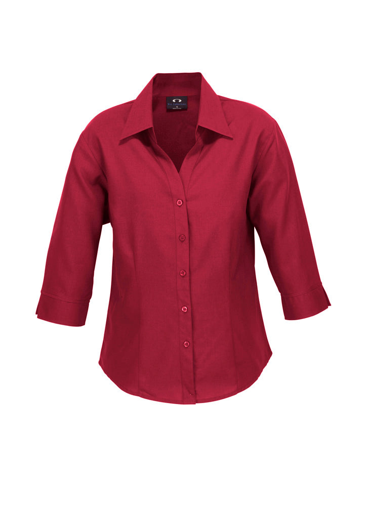 Biz care LB3600 Oasis Ladies Plain 3/4 Sleeve Shirt
