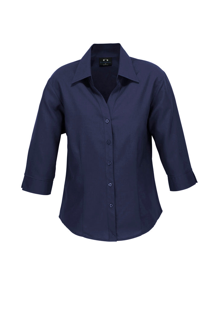 Biz care LB3600 Oasis Ladies Plain 3/4 Sleeve Shirt
