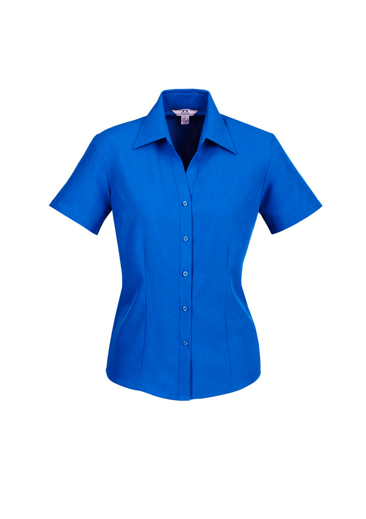 Biz care LB3601 Oasis Ladies Plain Short Sleeve Shirt
