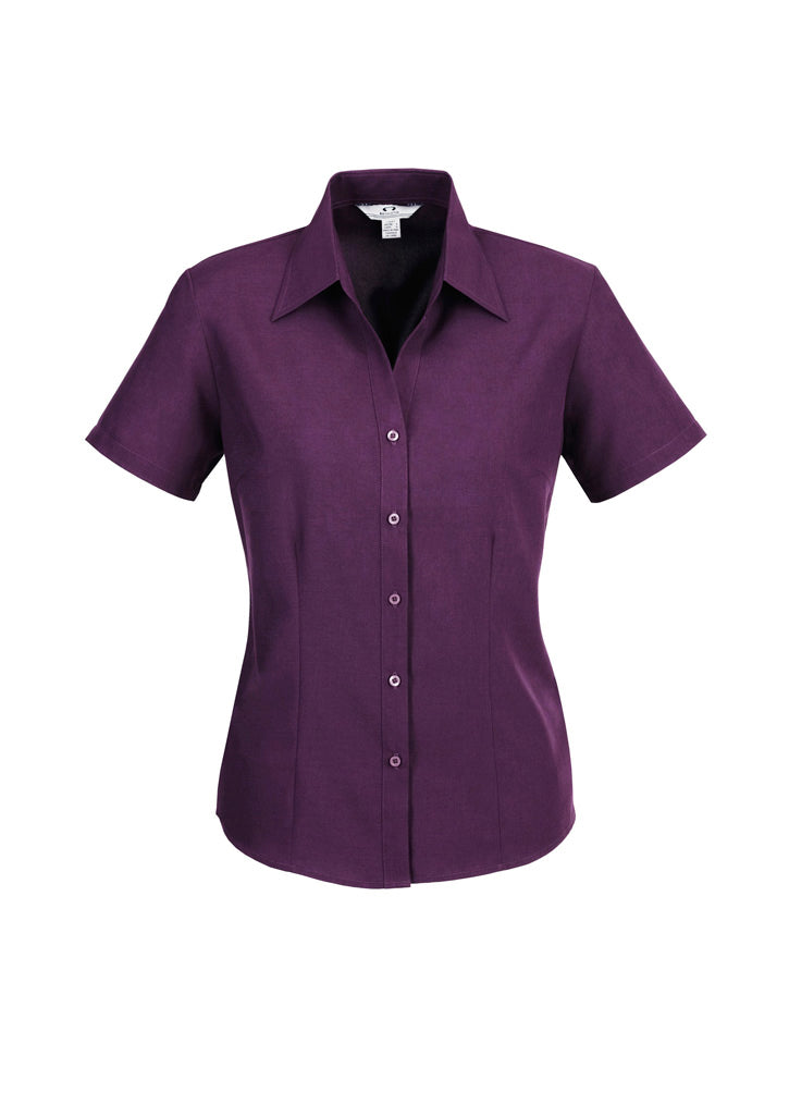 Biz care LB3601 Oasis Ladies Plain Short Sleeve Shirt