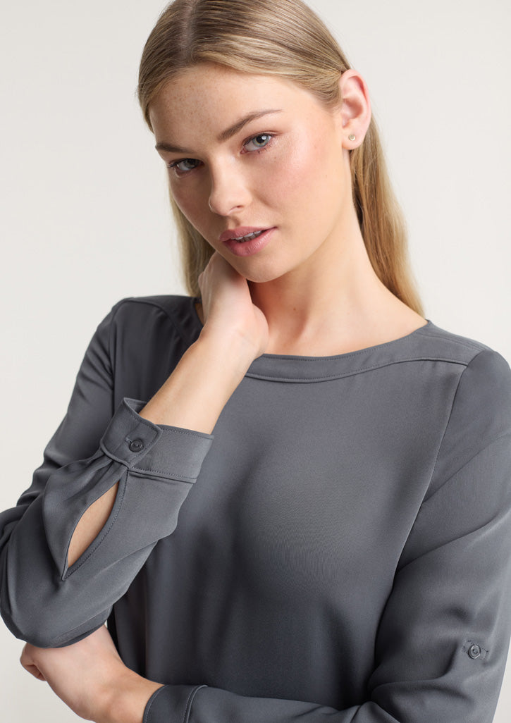 Biz Collection S828LL Ladies Madison Boatneck Blouse