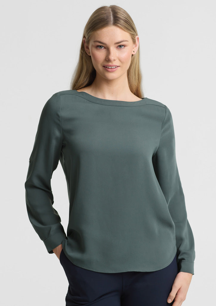 Biz Collection S828LL Ladies Madison Boatneck Blouse