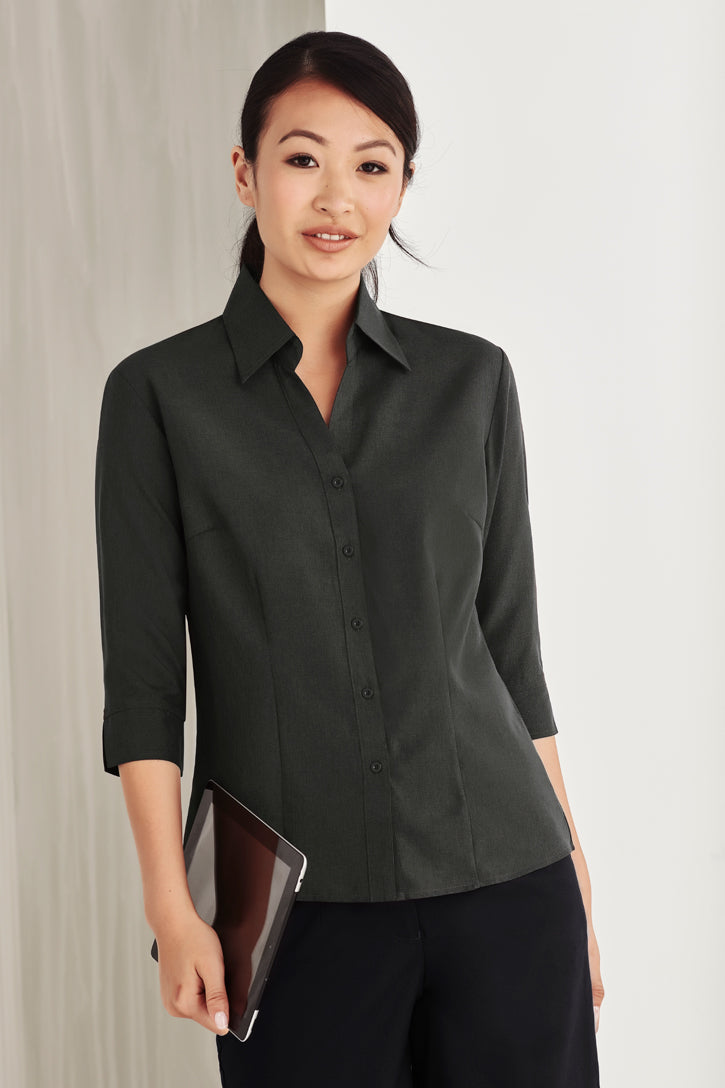 Biz care LB3600 Oasis Ladies Plain 3/4 Sleeve Shirt