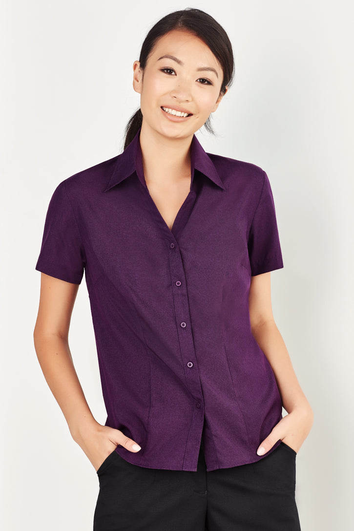 Biz care LB3601 Oasis Ladies Plain Short Sleeve Shirt