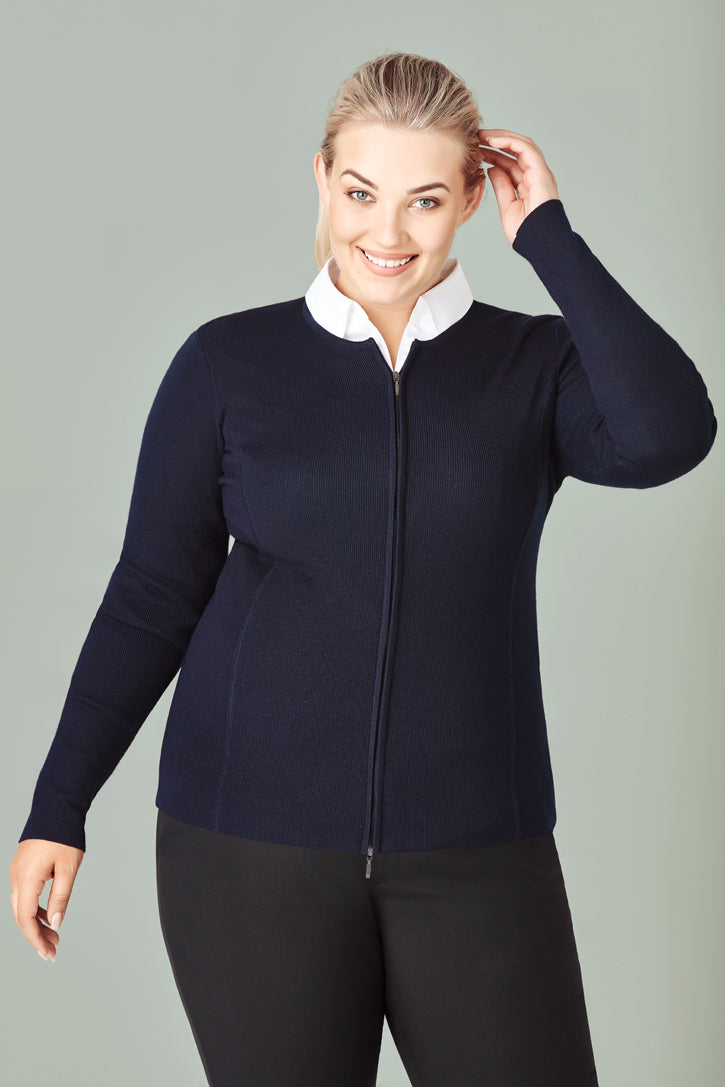 Biz care LC3505 Women's 2-Way Zip Cardigan