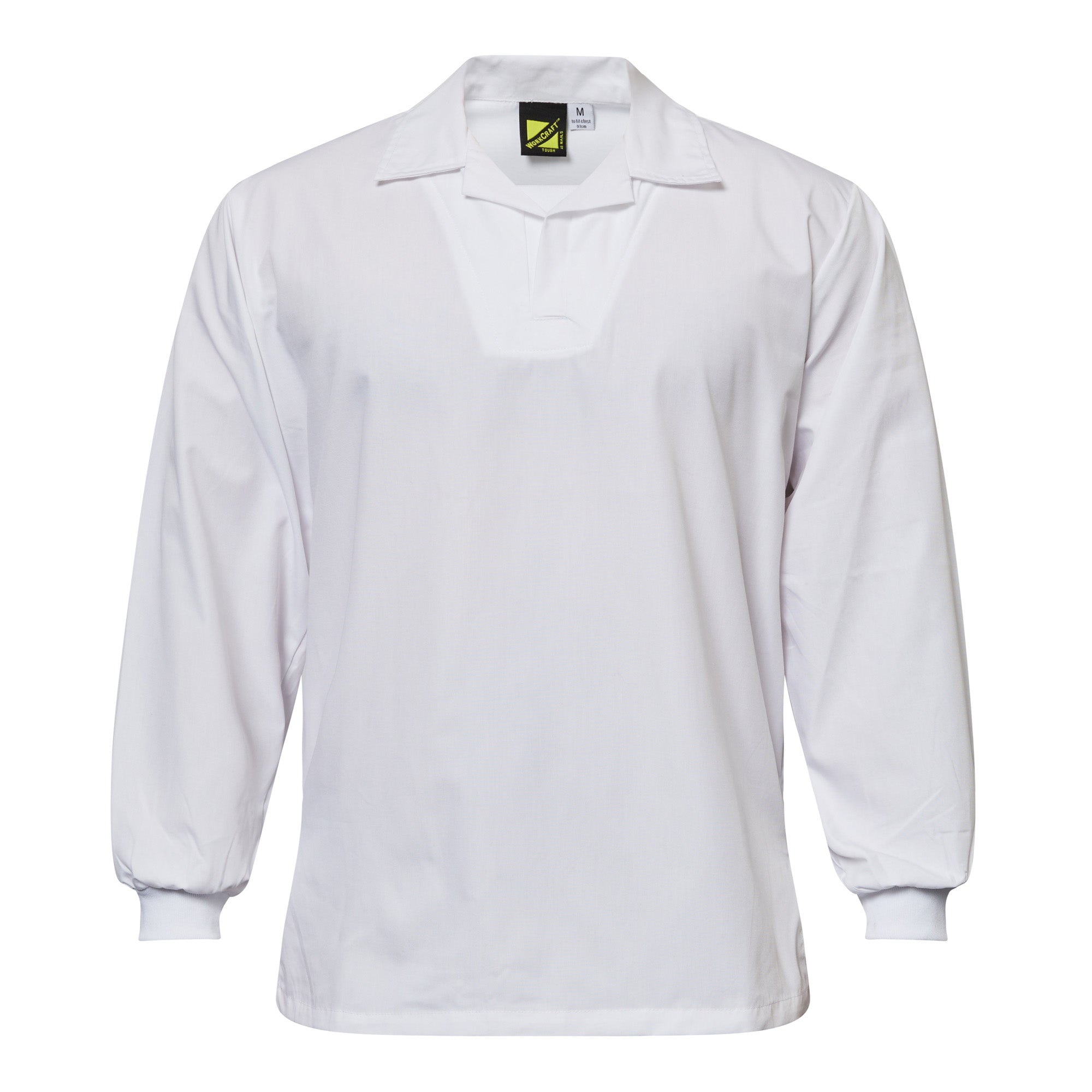 Workcraft WS3015 Food Industry Jac Shirt With Modesty Neck Insert-White
