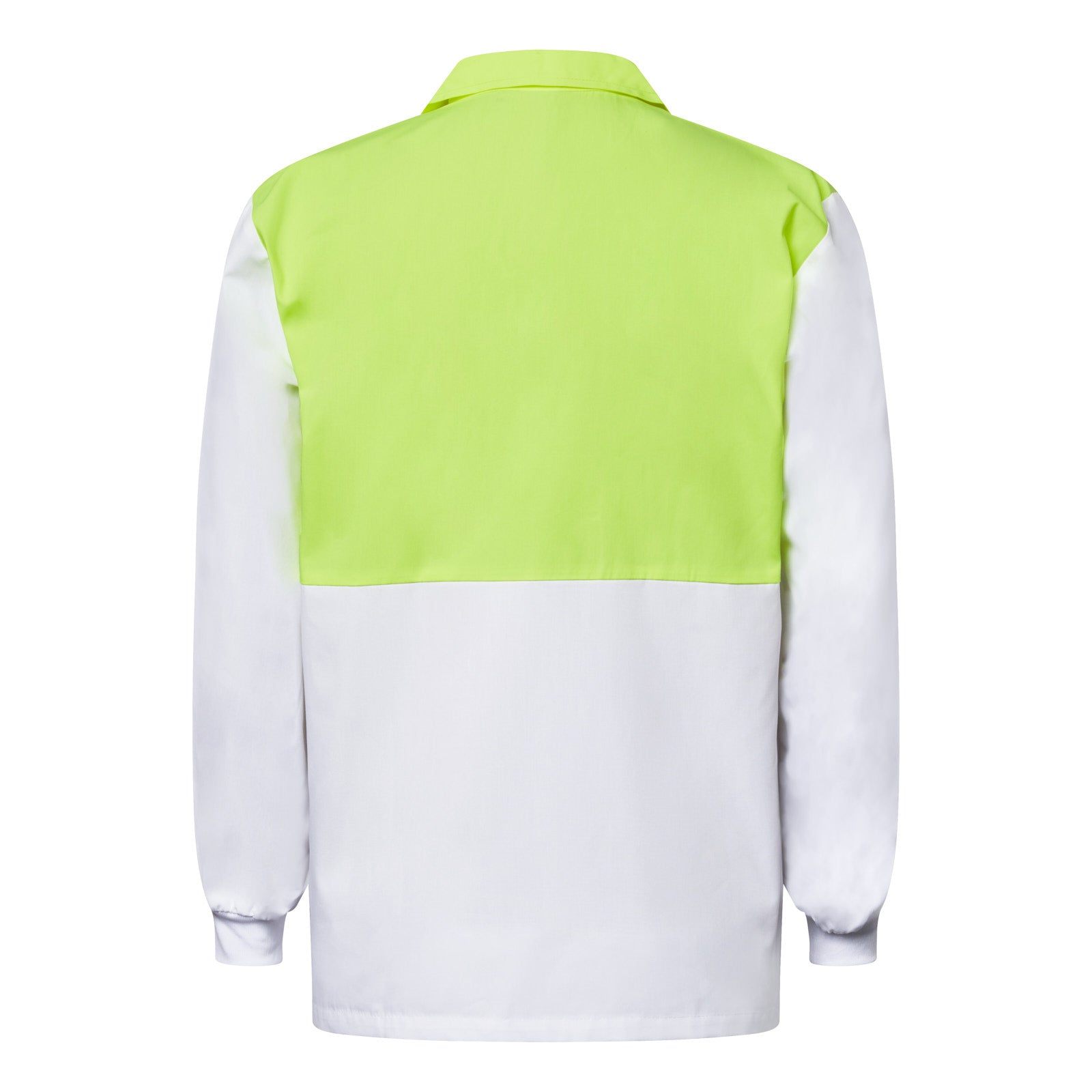 Workcraft WS6069 Long Sleeve Food Industry Jac shirt With Modesty Insert-White/Yellow