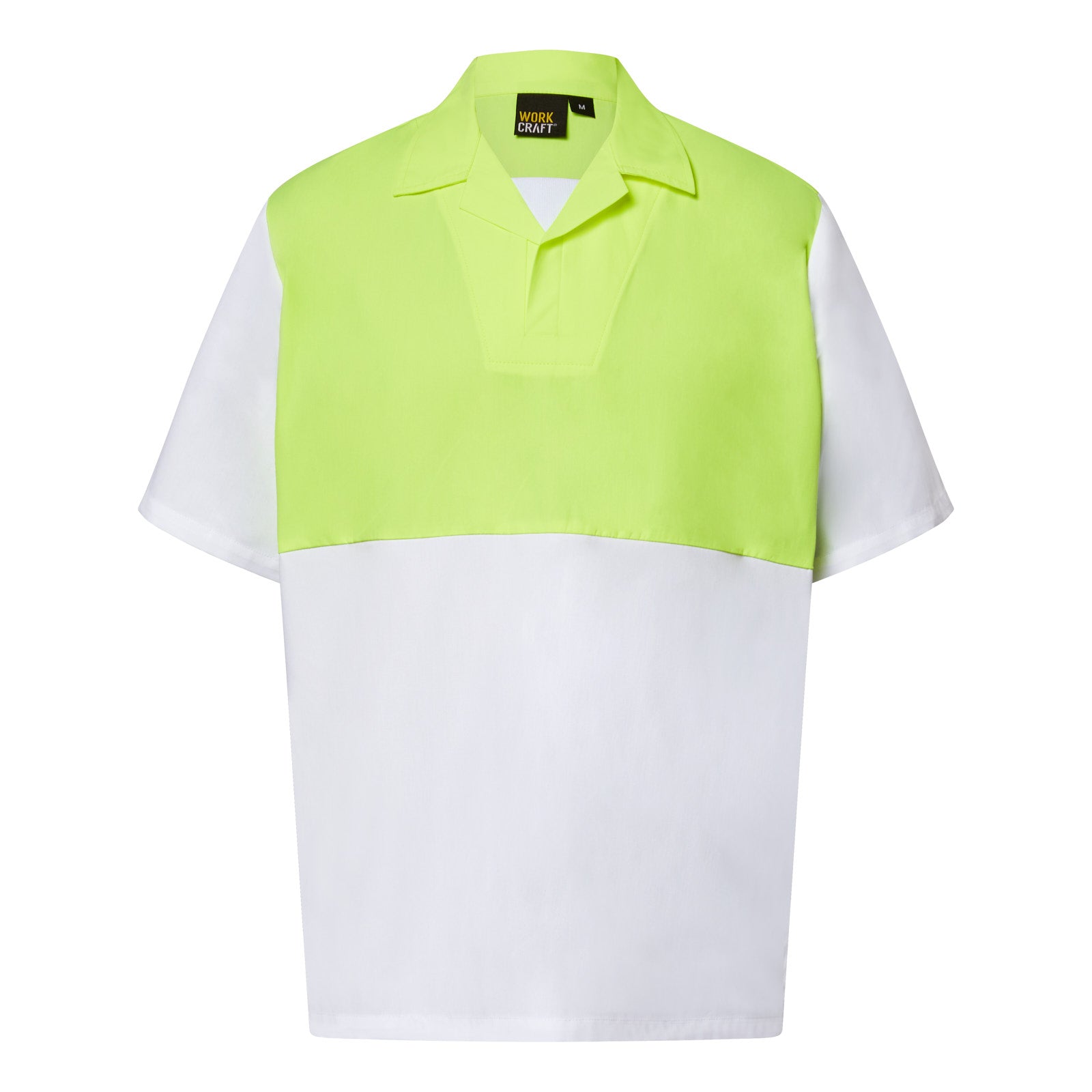 Workcraft WS6070 Food Industry Jac shirt With Modesty Insert-White/Yellow