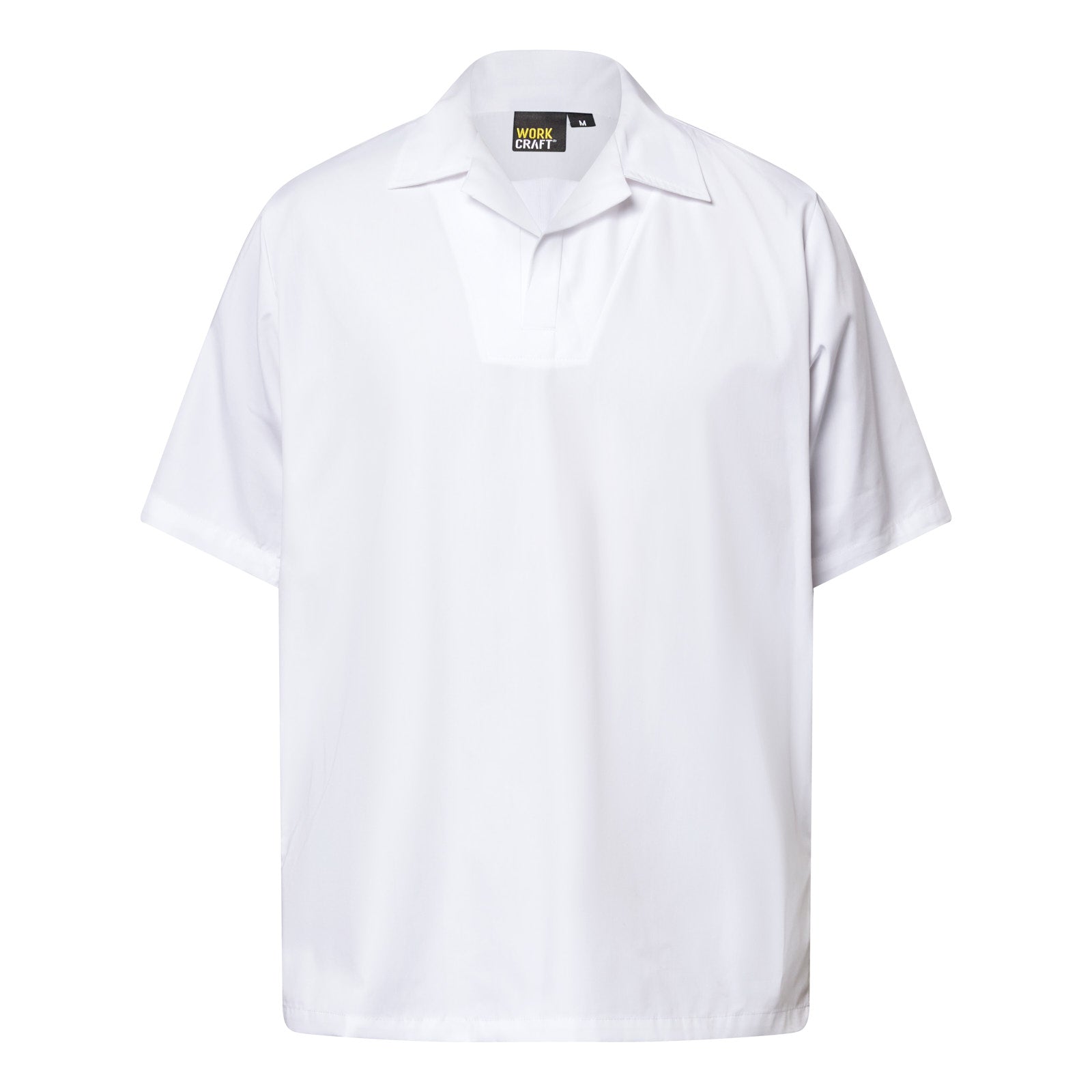 Workcraft WS6071 Short Sleeve Food Industry Jac shirt With Modesty Insert-White