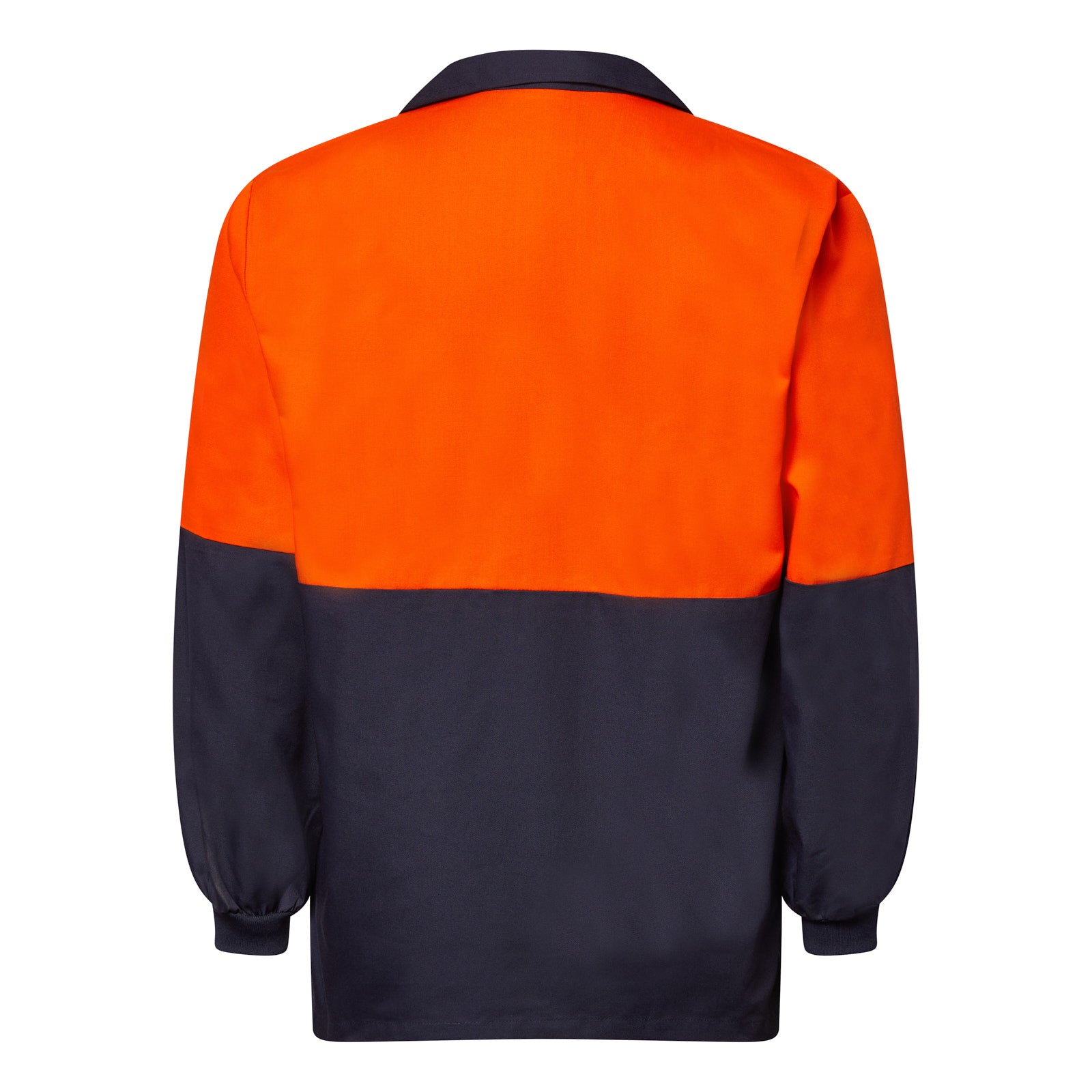 Workcraft WS6073 Long Sleeve Food Industry Jac shirt With Modesty Insert-Orange/Navy