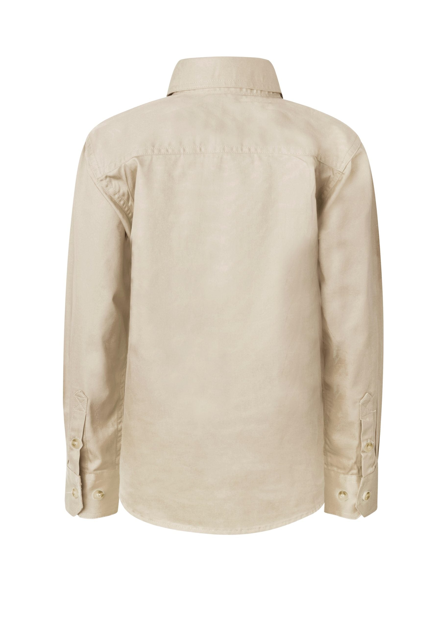Workcraft WSK131 Kids Lightweight L/S Half Placket Cotton Drill Shirt