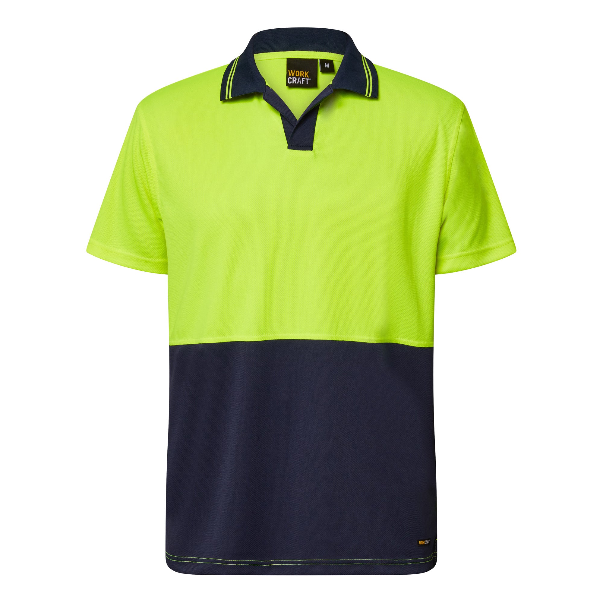 Workcraft WSP205 Hi vis Two Tone Food Industry Polo S/S Micromesh Polo