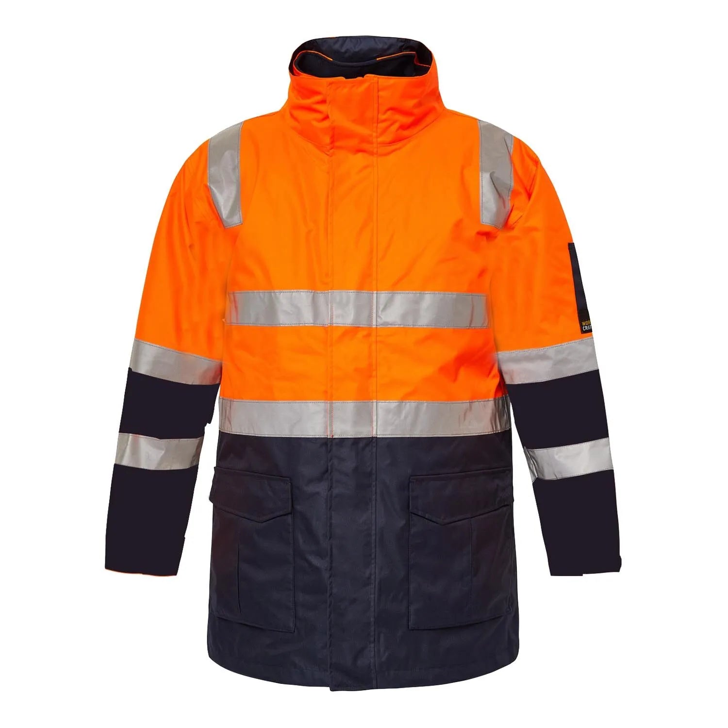 Workcraft WW9032 Hi Vis 6 In 1 Two Tone Reflective Jacket With Removable Sleeves