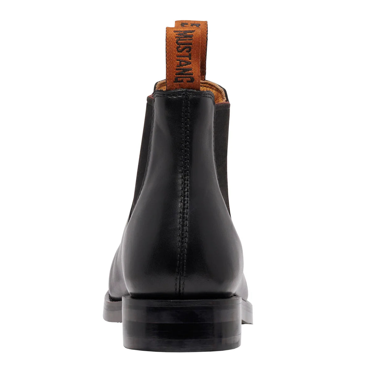 Mustang Signature Y61061 Men's Pull Up Leather Non Safety Boot-BLACK