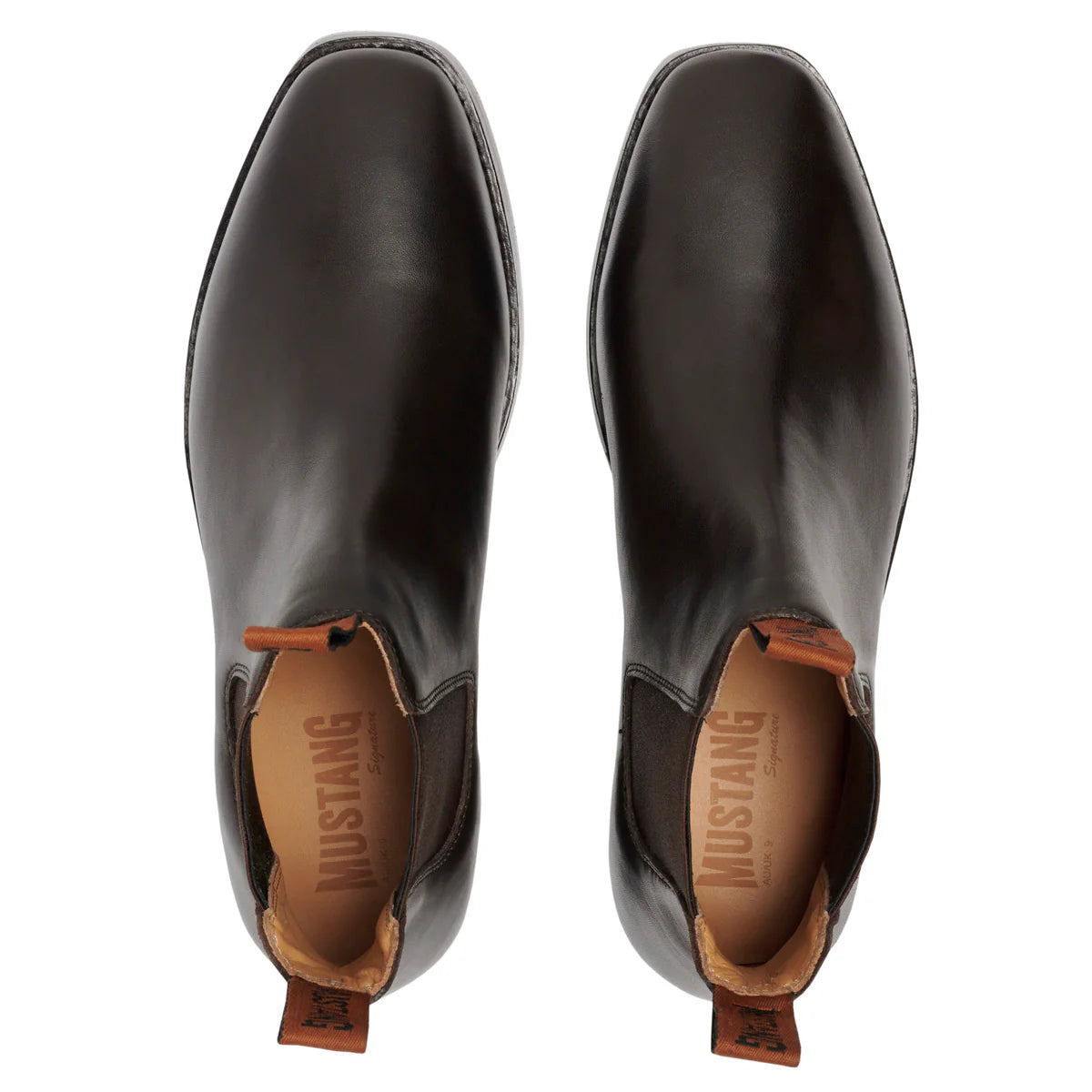 Mustang Signature Y61062 Men's Pull Up Leather Non Safety Boot-BROWN