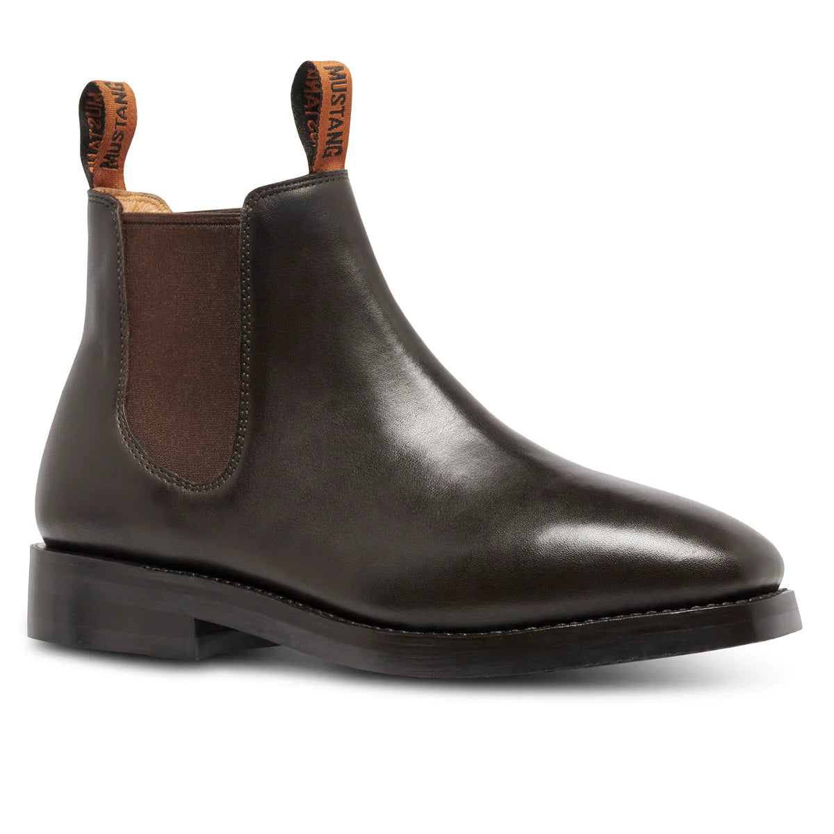 Mustang Signature Y61062 Men's Pull Up Leather Non Safety Boot-BROWN