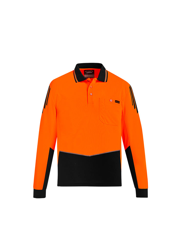 Syzmik ZH310 Men's Hi Vis Flux L/S Polo