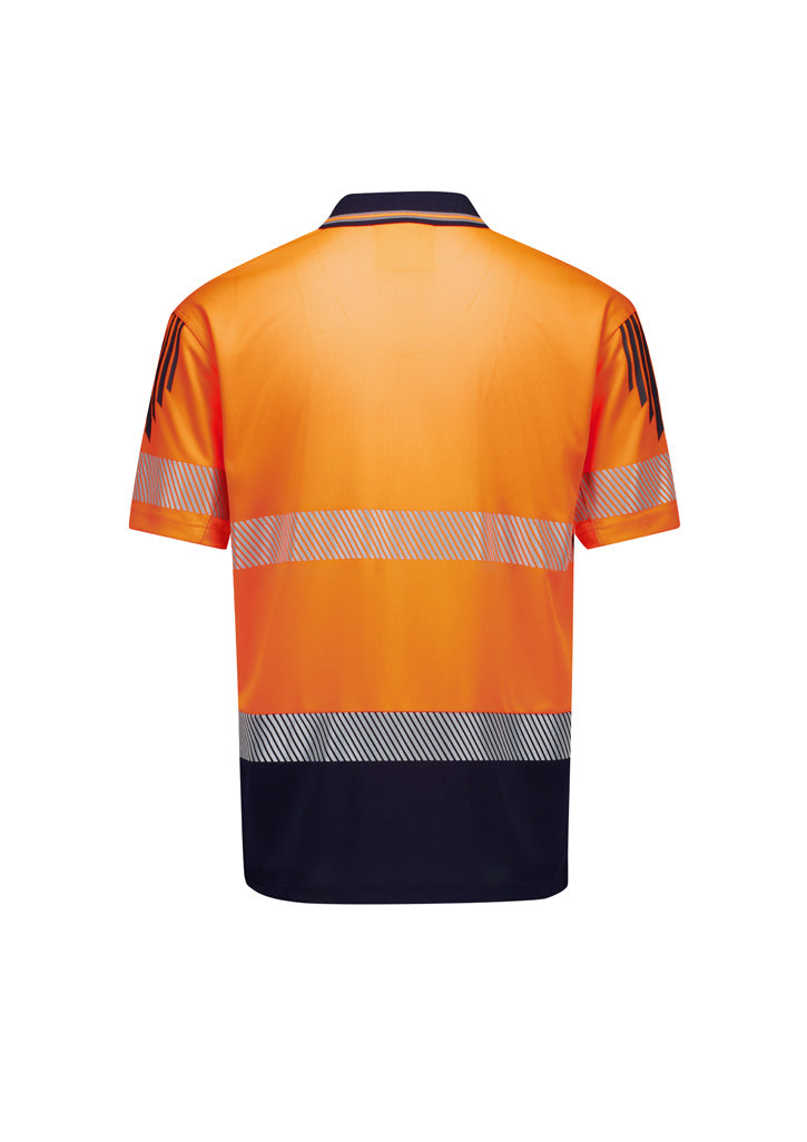 Syzmik ZH555 Men's Hi Vis Flux Segmented Tape Short Sleeve Polo