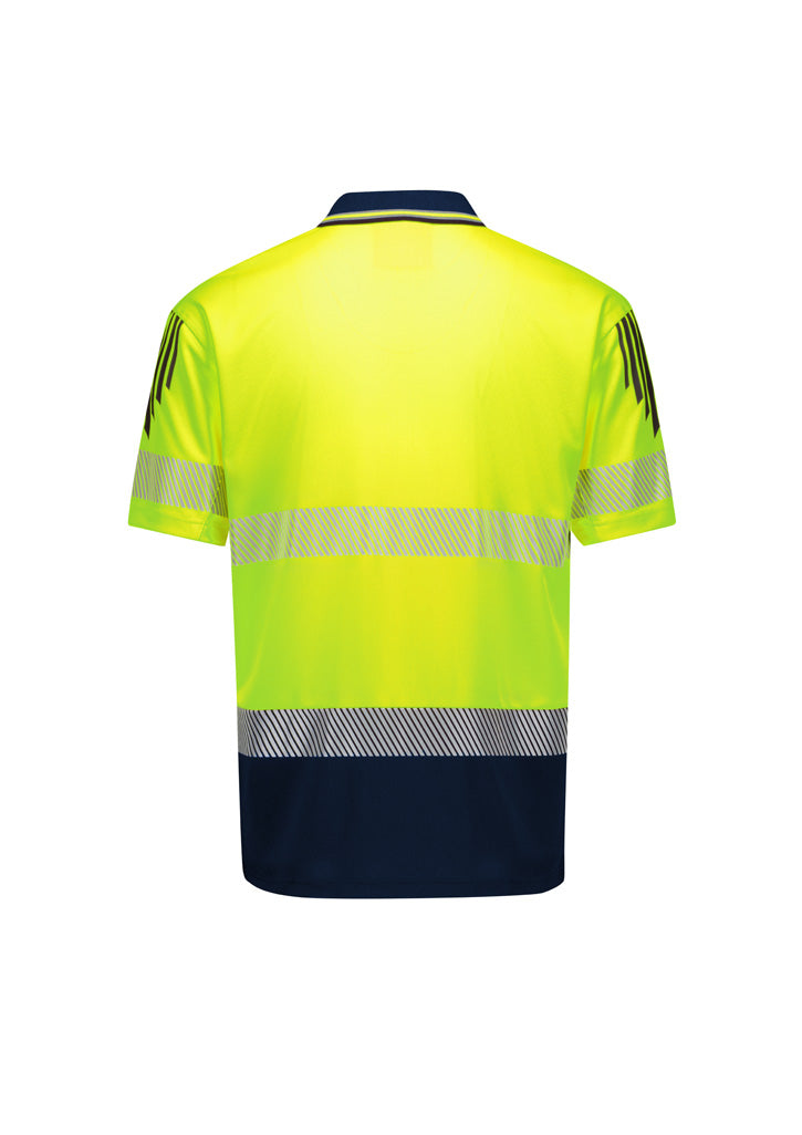 Syzmik ZH555 Men's Hi Vis Flux Segmented Tape Short Sleeve Polo