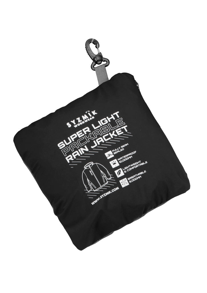 Syzmik ZJ260 Unisex Super Light Packable Rain Jacket