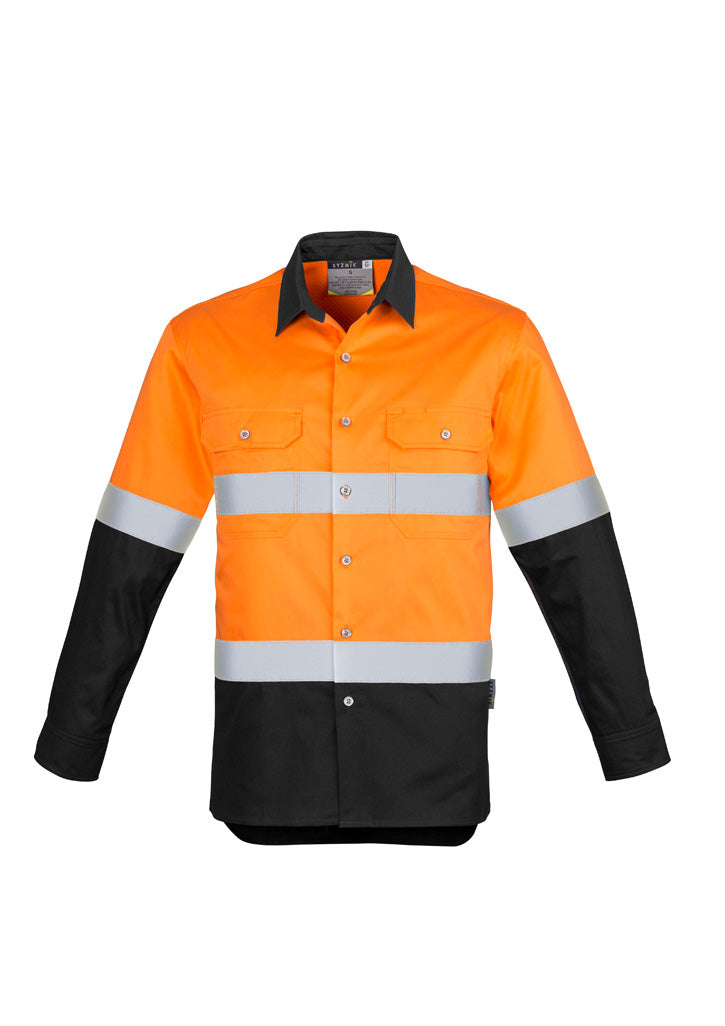 Syzmik ZW123 Men's Hi-Vis Spliced Industrial Shirt Hooped Tape