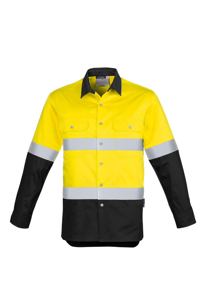 Syzmik ZW123 Men's Hi-Vis Spliced Industrial Shirt Hooped Tape