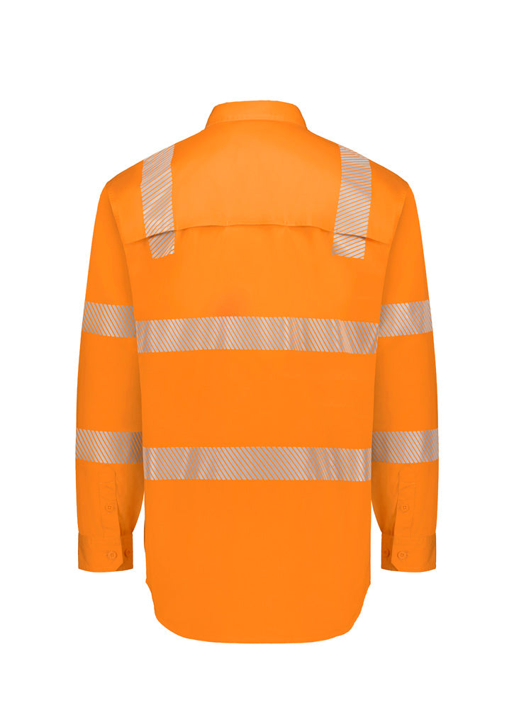 Syzmik ZW682 Men's VIC Rail Shirt - Segmented Tape Rail Orange