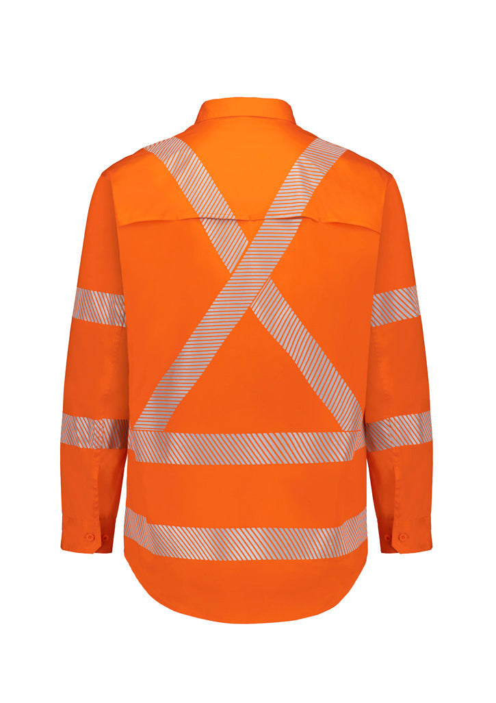 Syzmik ZW692 Men's Hi Vis X Back Shirt - Segmented Tape Orange