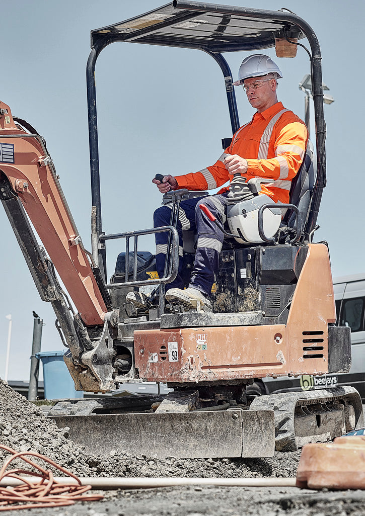 Syzmik ZW692 Men's Hi Vis X Back Shirt - Segmented Tape Orange